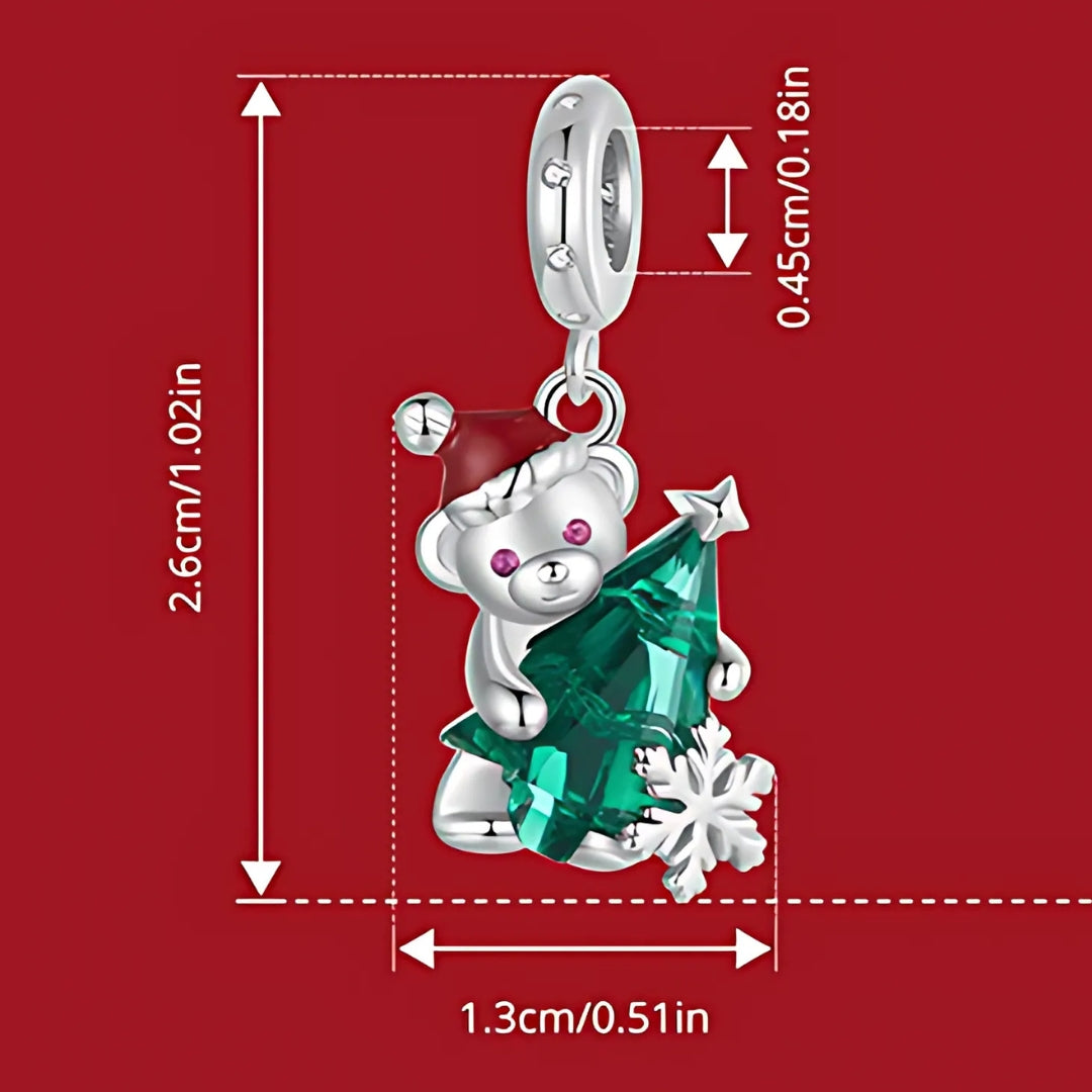 Teddy Christmas Bear Charm