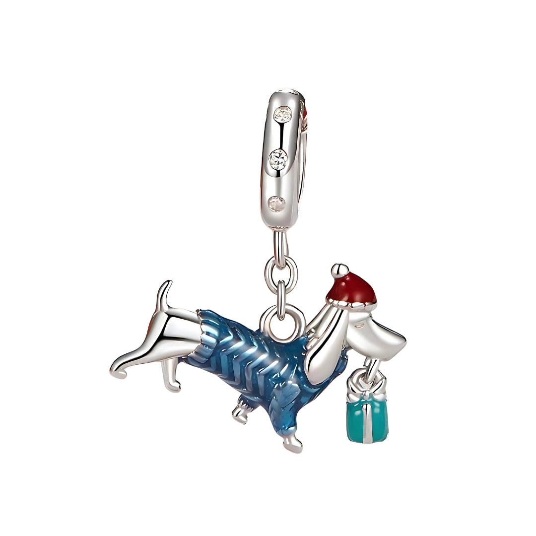 Christmas Sausage Dog Charm